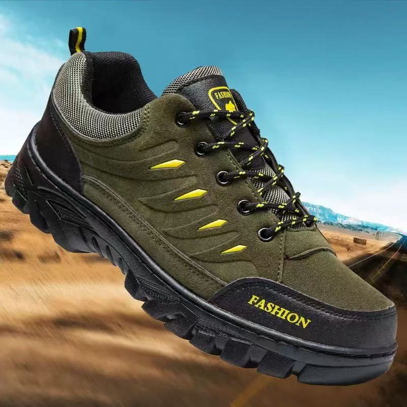 Men's Outdoor Round-Toe Flat-Heel Casual Hiking Shoes