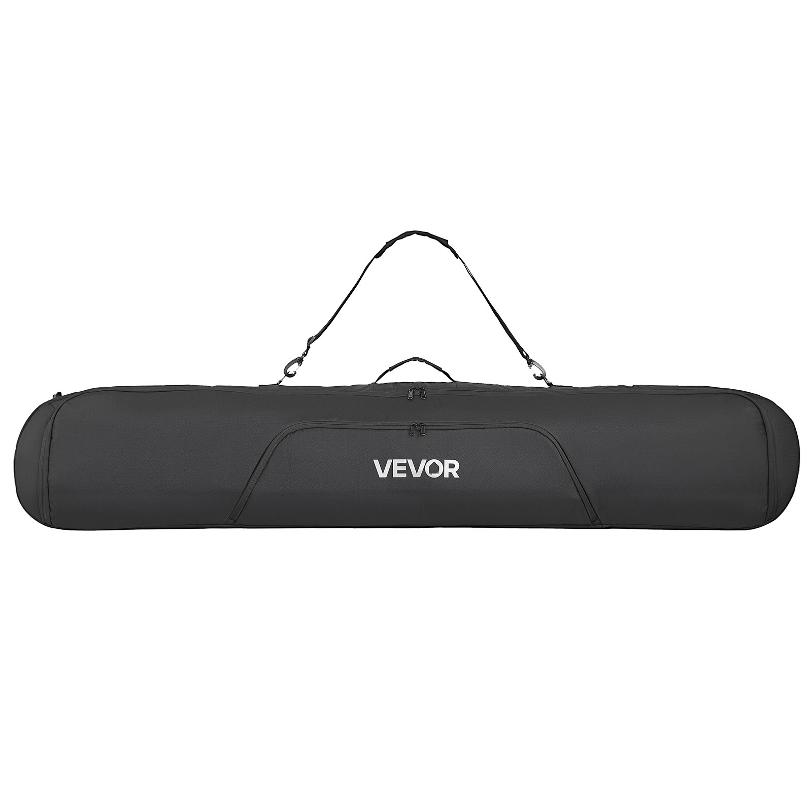 Snowboard Bag, Up To 65 In/165 Cm, Padded Skis & Snowboards Bag For Air Travel, 600D Waterproof Oxford Fabric, With Adjustable Inner Straps, For Skis Poles Goggles Gloves Helmet Boots (Black)