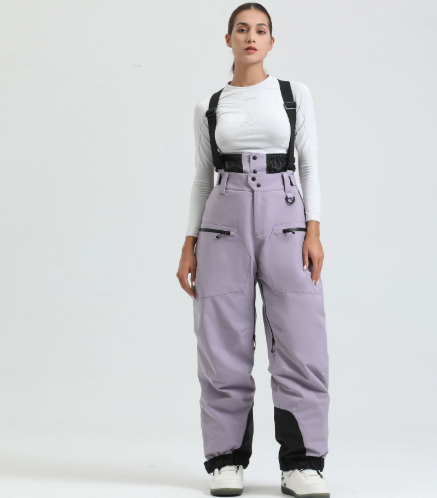 New Strap Thickened Waterproof Ski Pants Men