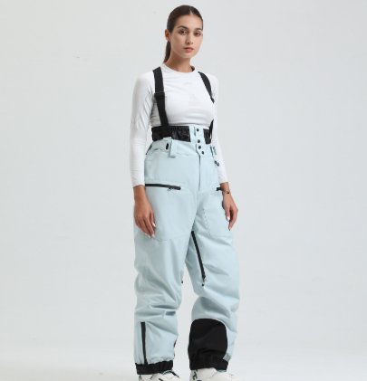 New Strap Thickened Waterproof Ski Pants Men