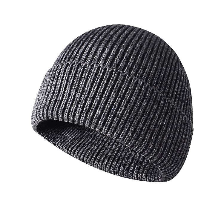 Thickened Knitted With Cotton Flip-up Lining, Outdoor Sports Ski Warm Hat