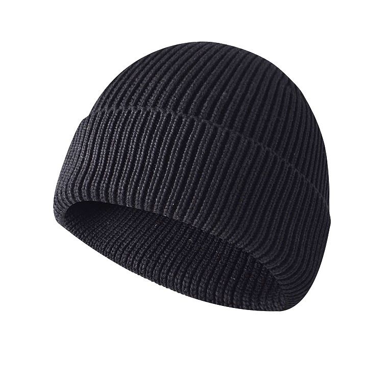 Thickened Knitted With Cotton Flip-up Lining, Outdoor Sports Ski Warm Hat